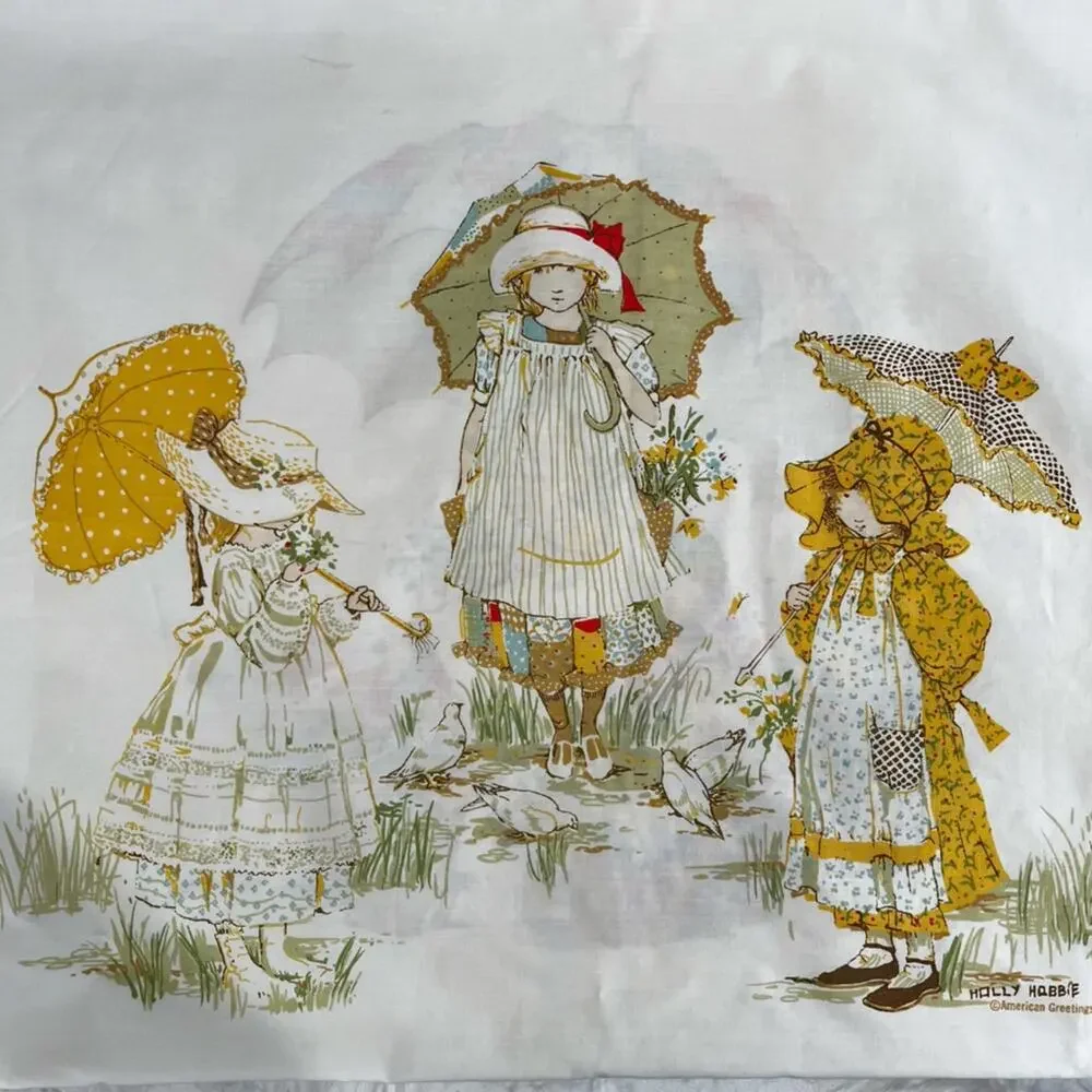 NEW Springmaid Holly Hobby Vintage 70s Double Sided Standard Pillowcase MINT - Picture 11 of 16